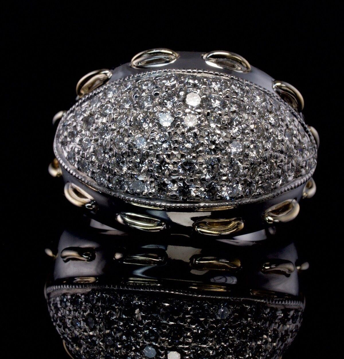 Diamond Ring Domed 14K Gold Band Vintage 1.20 TDW For Sale 7
