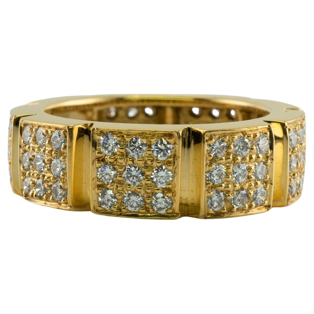 Anneau d'éternité en or 18 carats avec diamants de 1,44 carat (1,44 TDW) ajustable