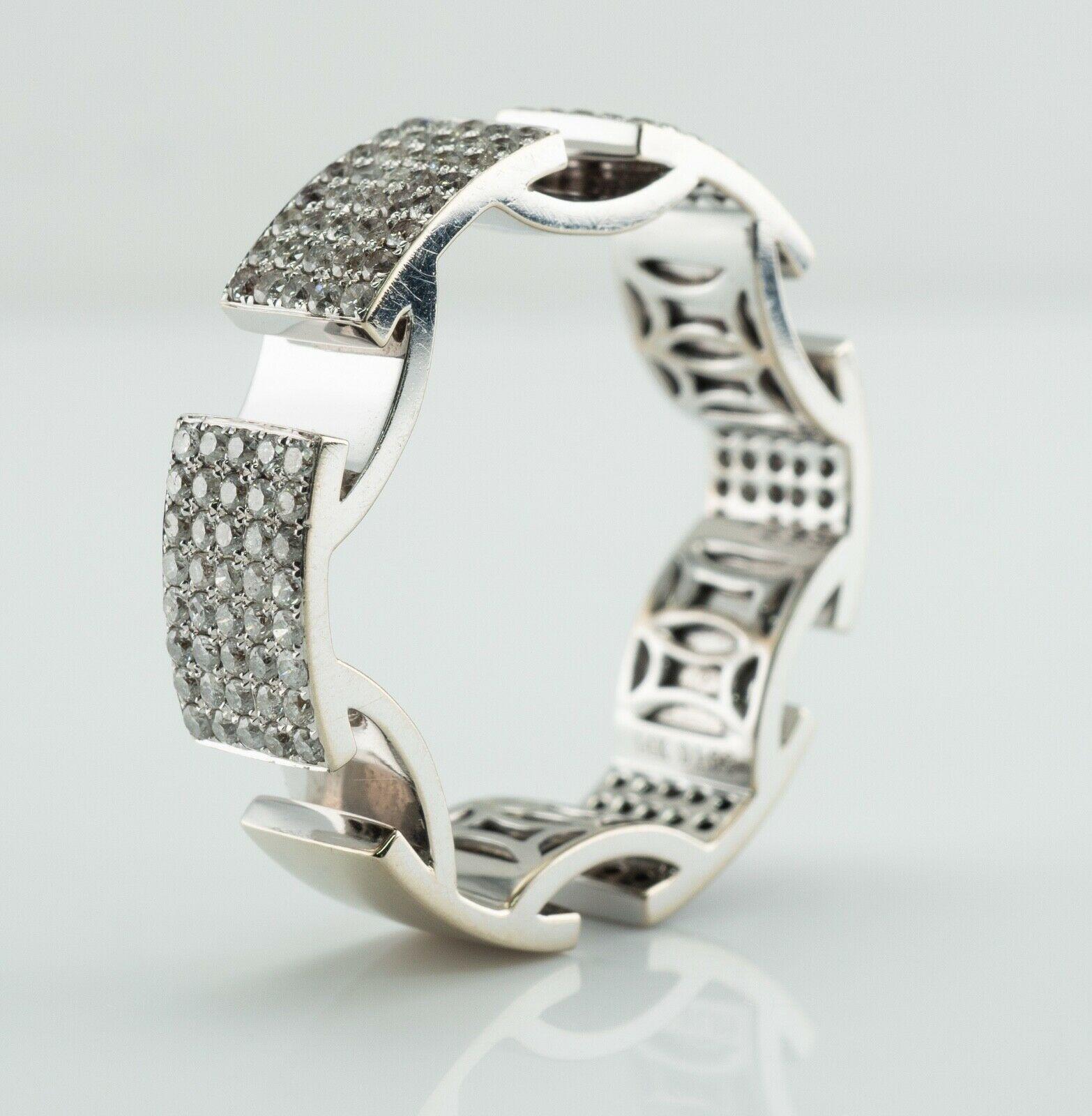 Anello di diamanti per l'eternità Anello in oro bianco 14K Whiting 1,09 ctw in vendita 2