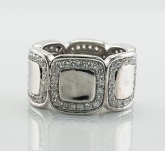 Diamond Ring Eternity Wide Band 14K White Gold 1.68 TDW