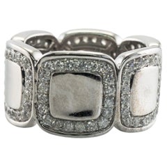 Diamond Ring Eternity Wide Band 14K White Gold 1.68 TDW