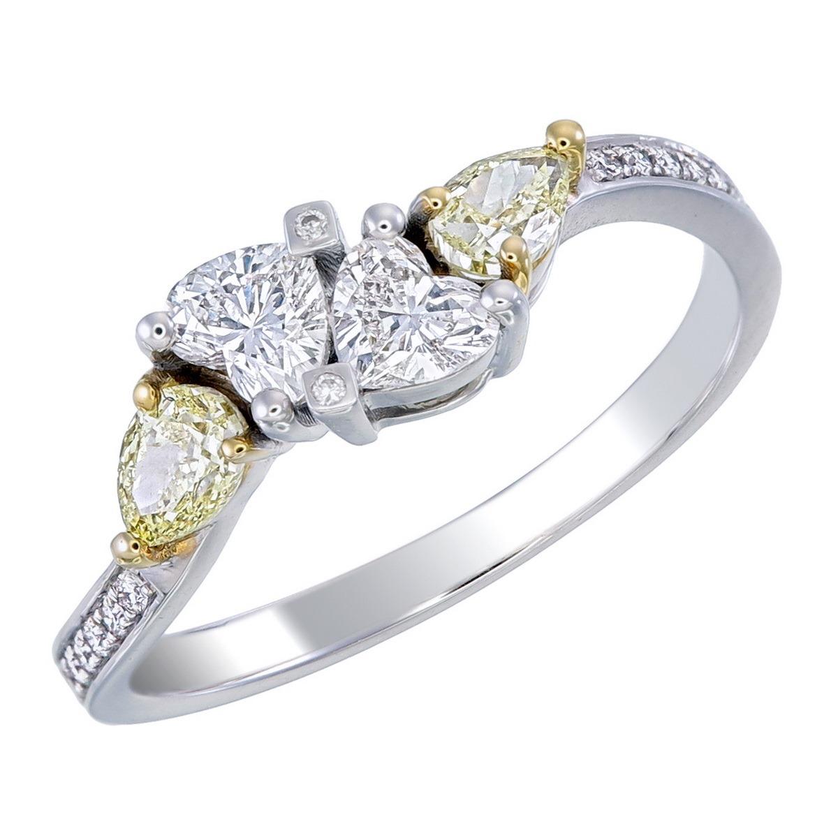 **100% NATURAL FANCY COLOUR DIAMOND JEWELRY**

✪ Jewelry Details ✪

HEART WHITE- 0.39CT

PEAR YELLOW- 0.38CT

ROUND WHITE- 0.10CT

♦ GROSS WEIGHT: 2.28 grams

➛ Metal Type: 18k Gold
➛ Jewelry Type: Fashion ring, Bridal