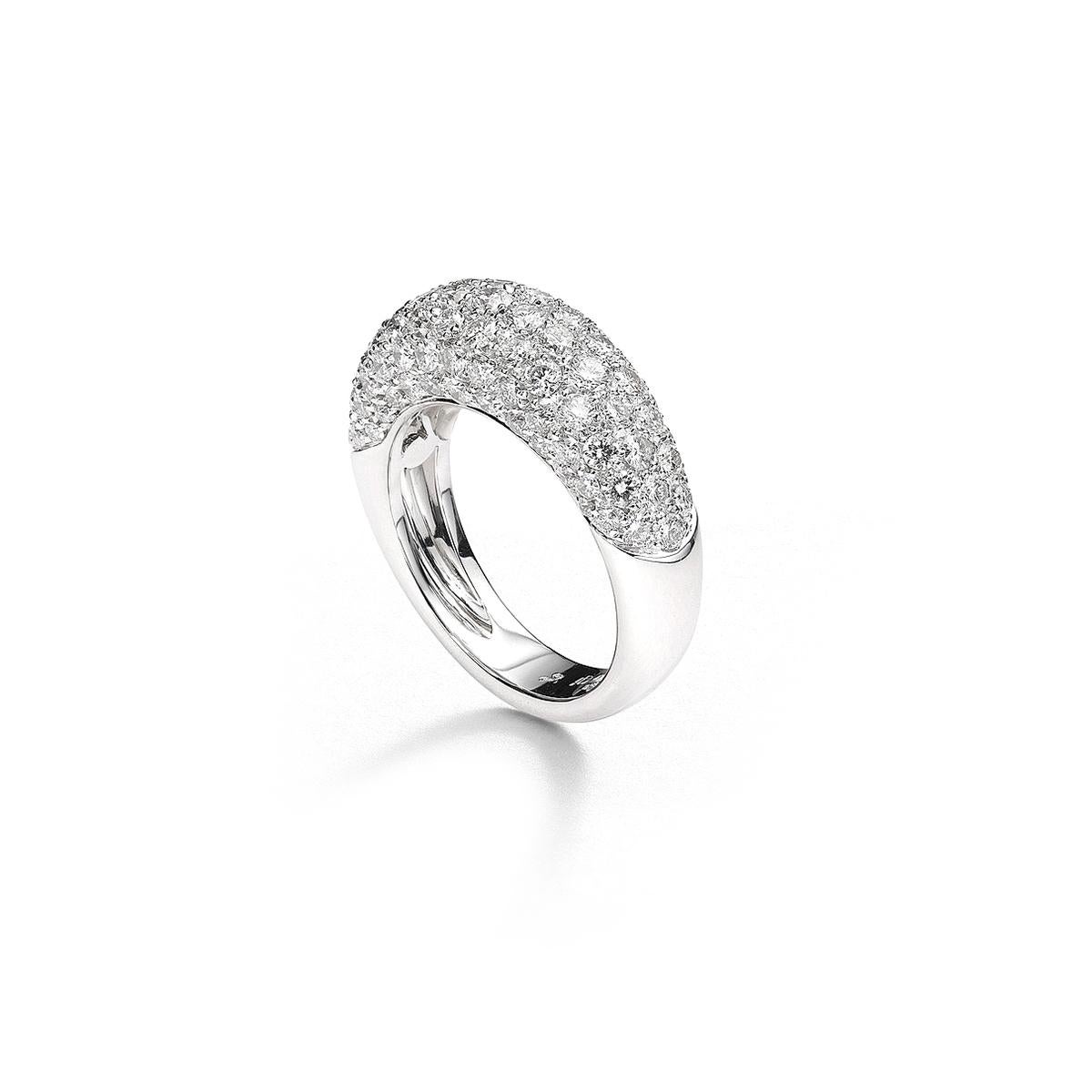 Ring white gold 18K set with diamonds 2.61 cts.
