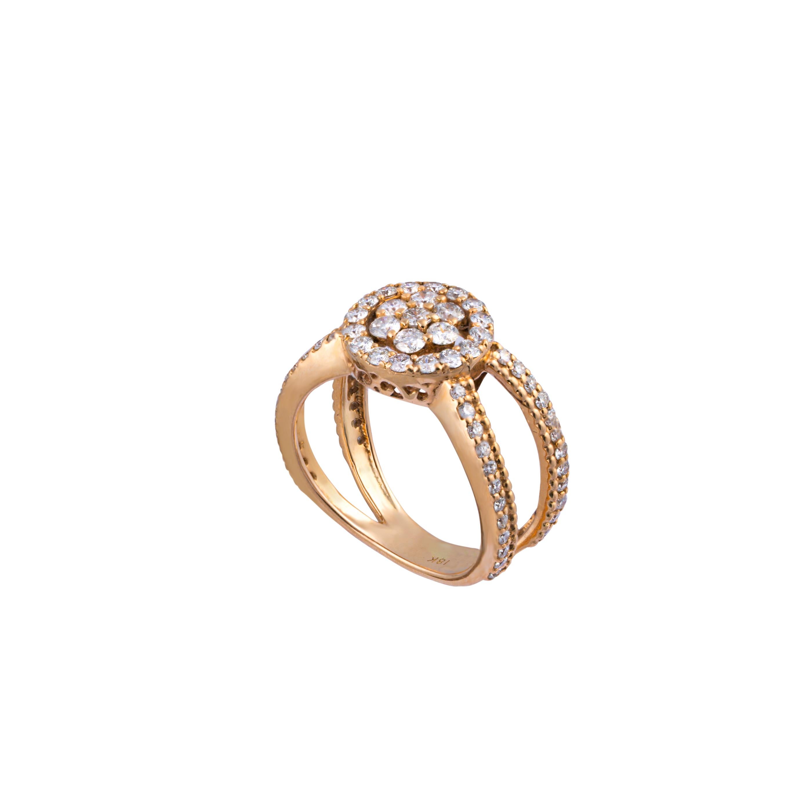 18k gold Diamond Ring In New Condition In New York, NY