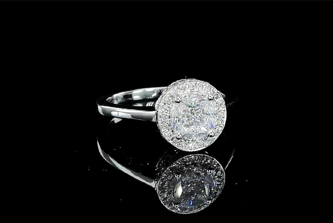 Taille ronde Bague en diamant en vente