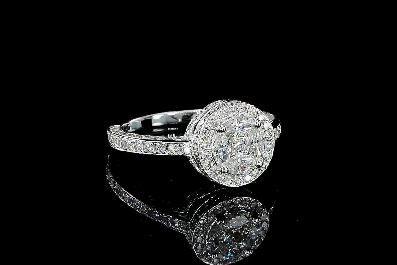 Taille ronde Bague en diamant en vente