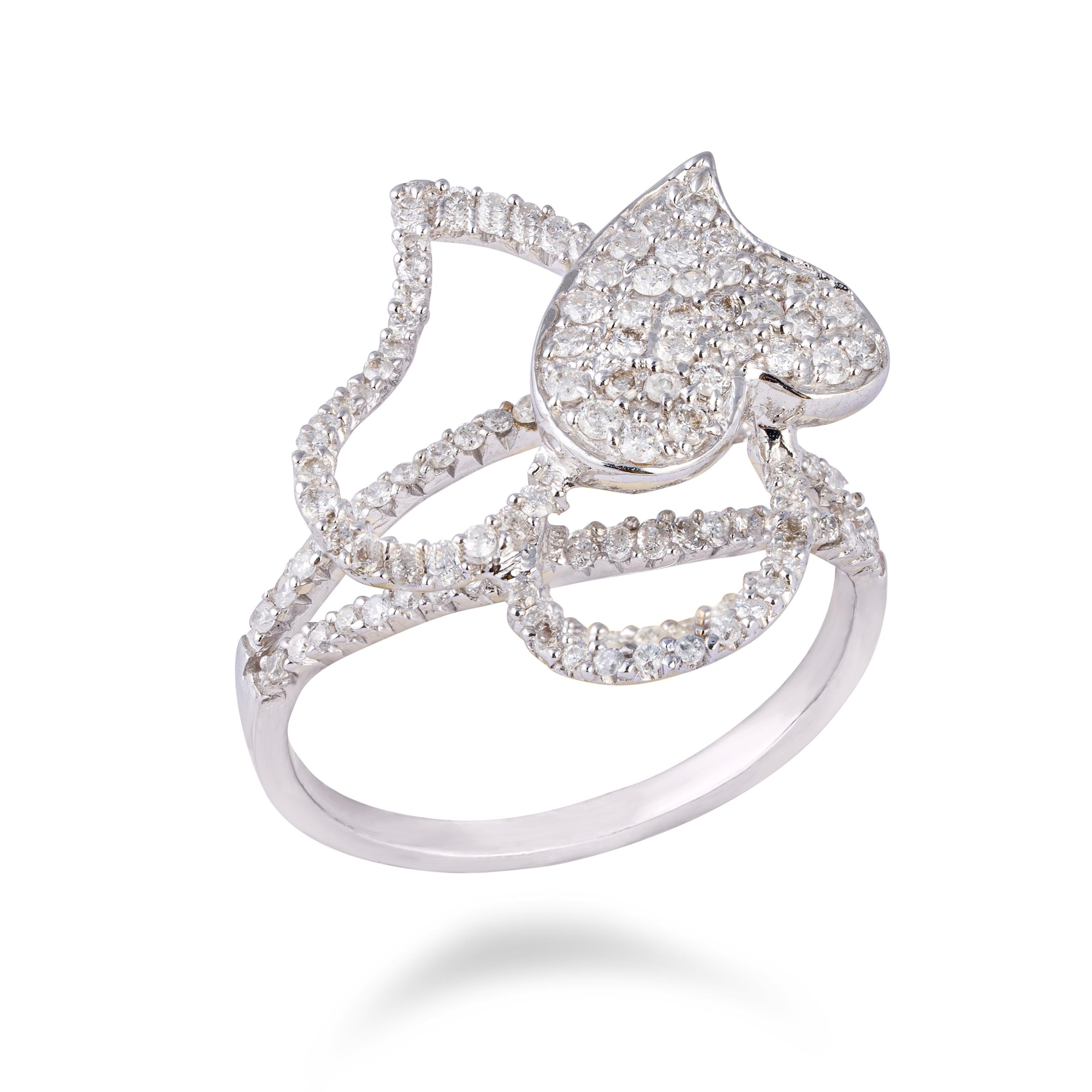 Women's Diamond Ring in 18k gold For Sale