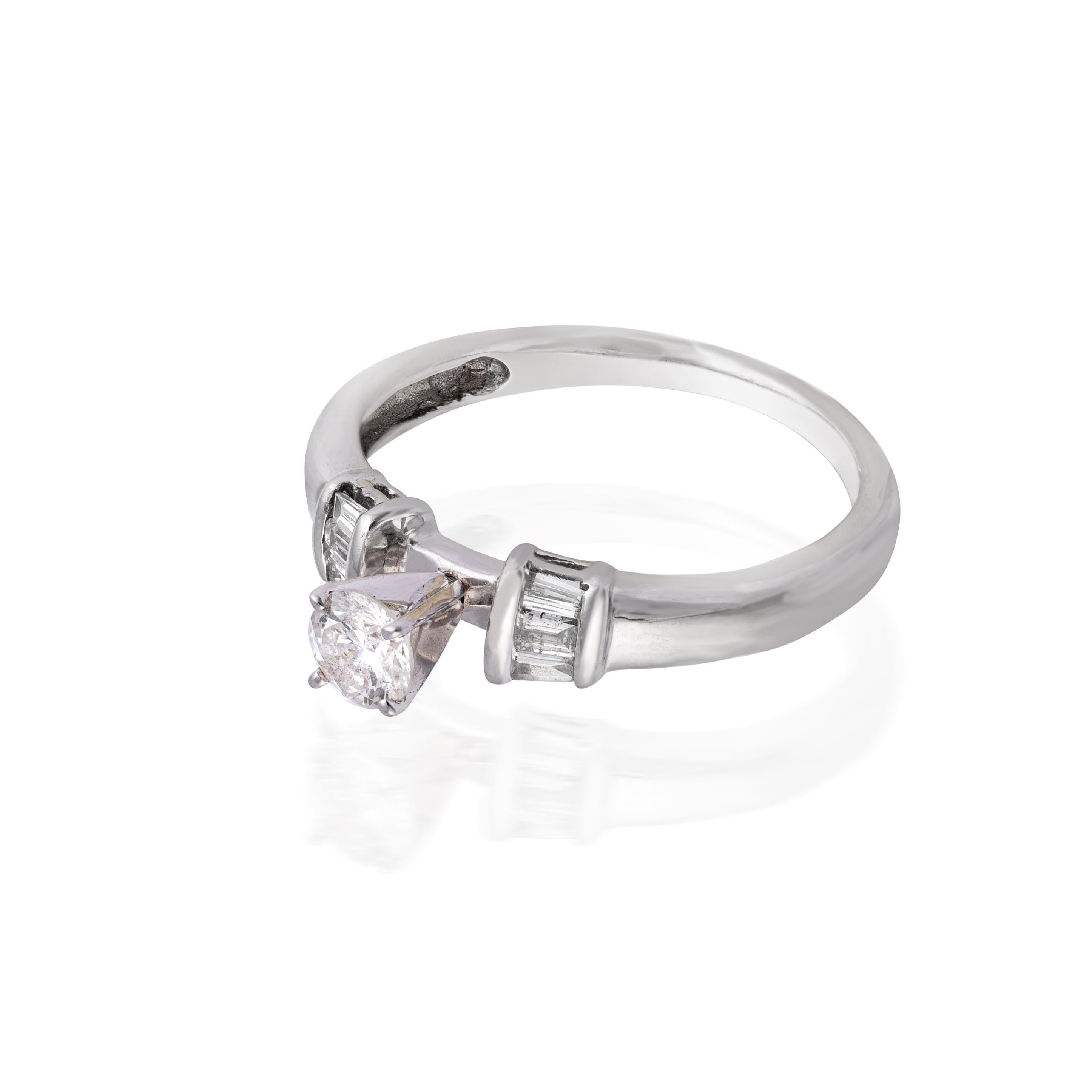 Bague en or avec diamants 0,55 carat Neuf - En vente à jaipur, IN