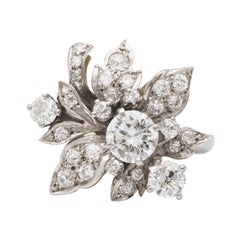 Articulated Diamond Flower Ring