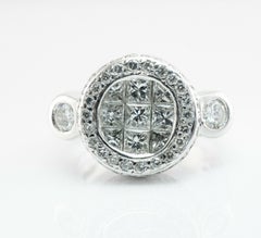 Diamond Ring Geometric 18K White Gold 3.32 TDW
