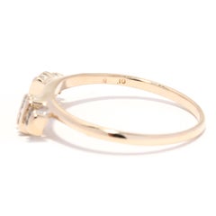 Diamond Ring Guard, 14K Yellow Gold, Ring, Stackable Wrap