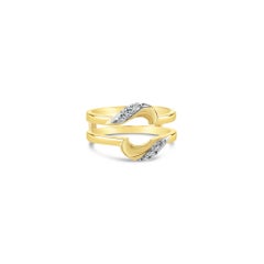 Diamond Ring Guard Enhancer 14k Yellow Gold