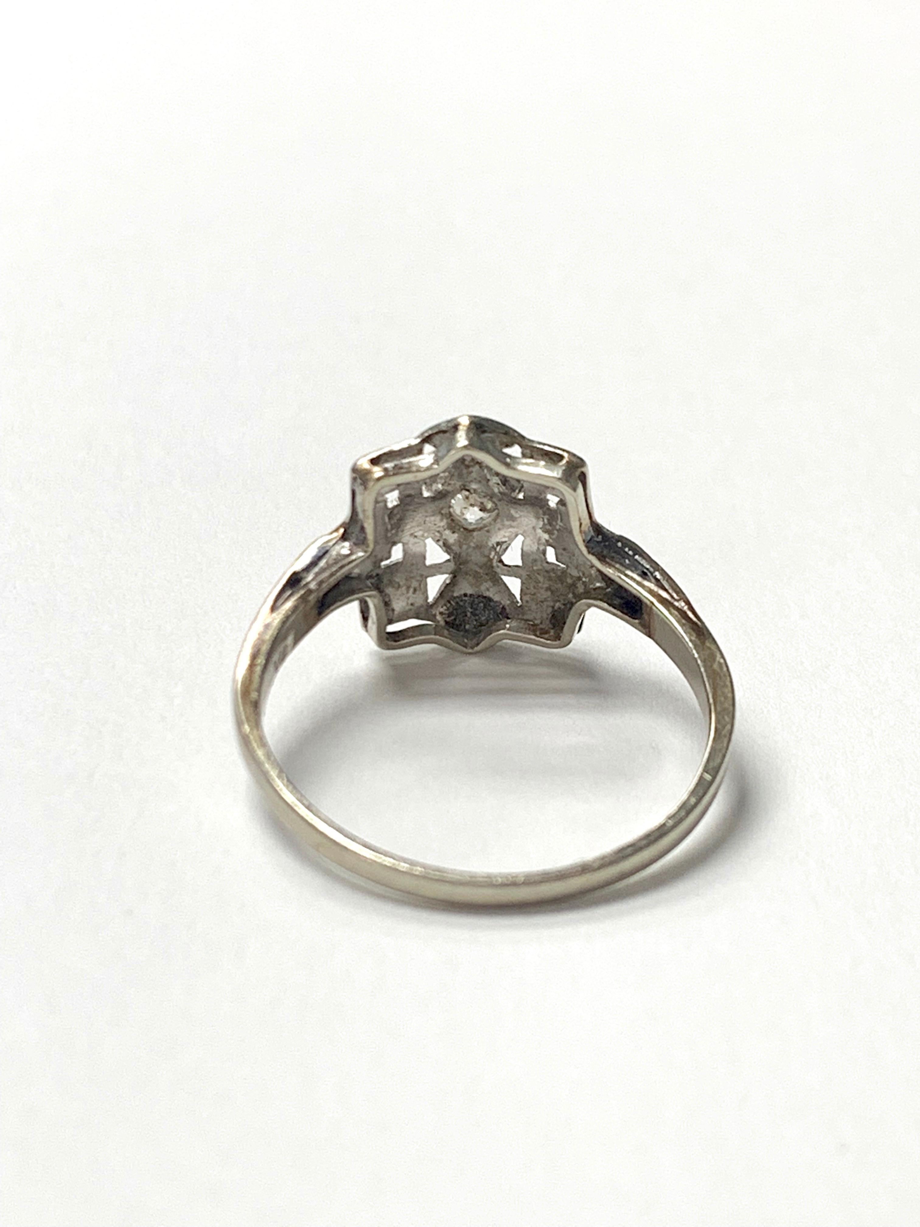 Diamant-Ring aus 14 Karat Weißgold (Rundschliff)