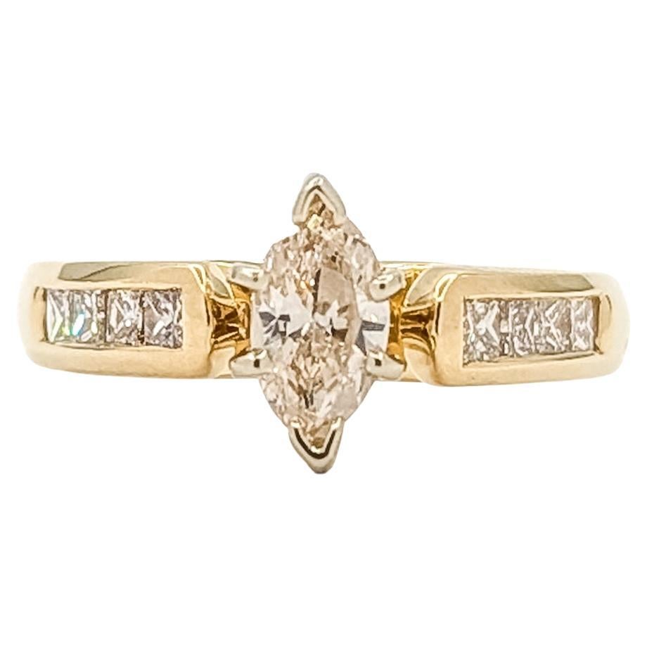 Diamantring aus 14k Gelbgold