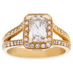 Vintage Diamond Ring in 14k Yellow Gold Setting, 0.64 Cts in Diamonds