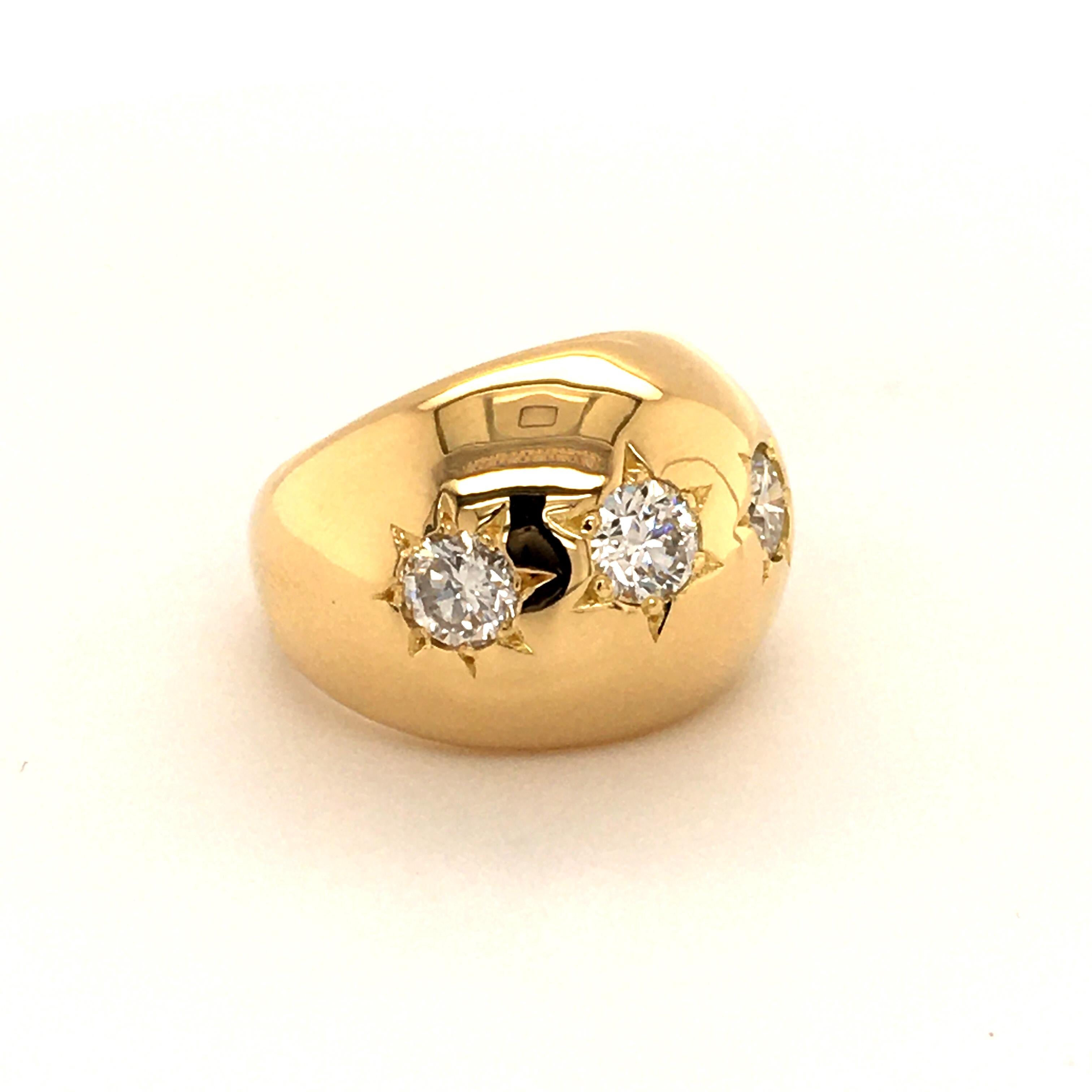 Diamond Ring in 18 Karat Yellow Gold 2