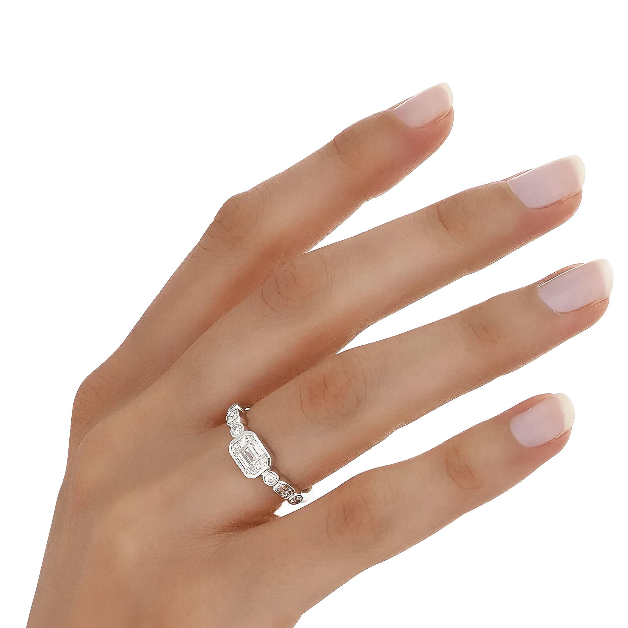 Diamantring aus 18kt Weißgold, 1,36 Karat (Moderne)