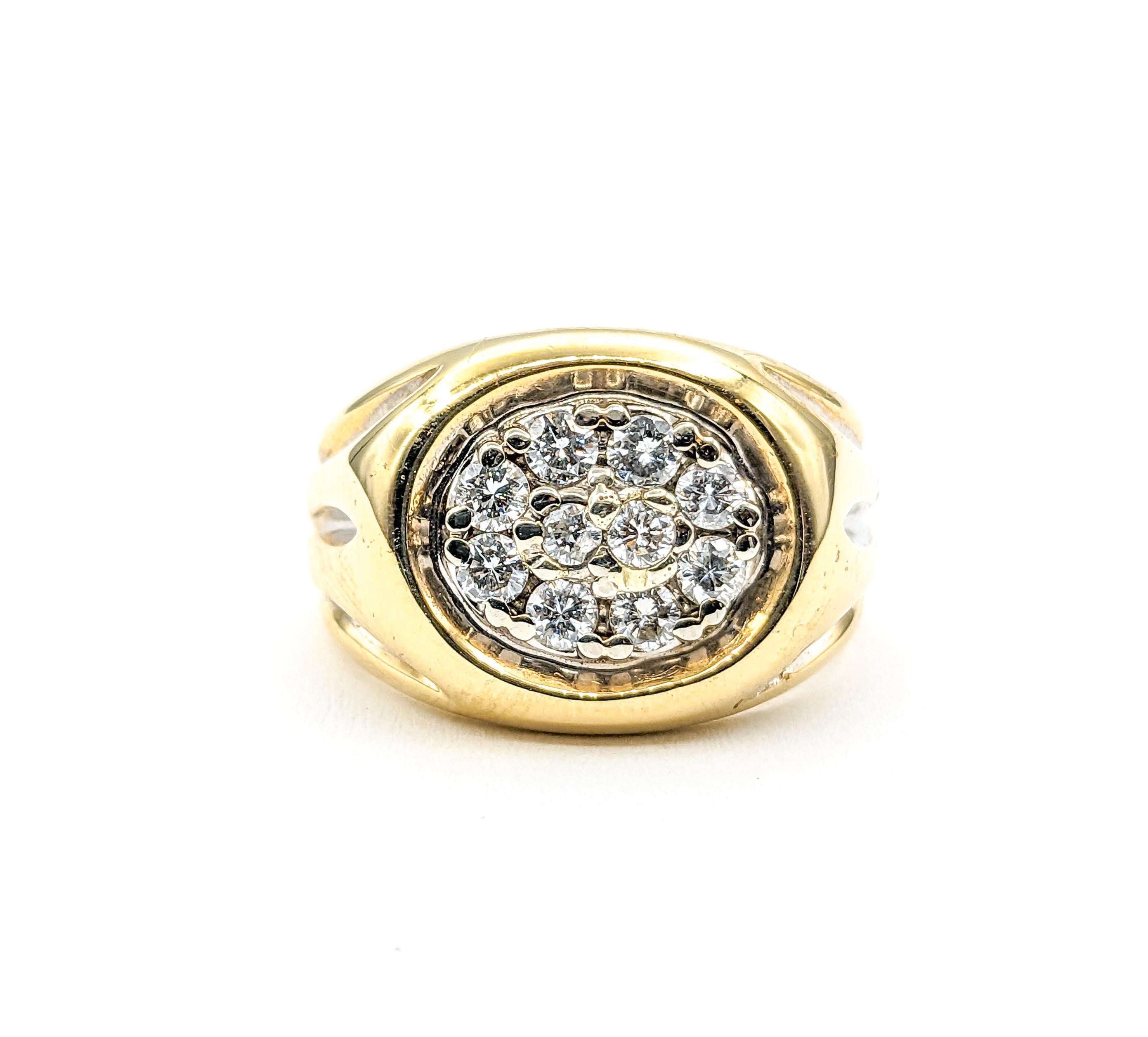 Diamond Ring In Yellow Gold

Experience the allure of this stunning Ring, expertly fashioned in 14kt Yellow Gold and adorned with .40ctw of shimmering Diamonds. These radiant diamonds are of I1-I2 clarity and G color, providing a brilliant sparkle.