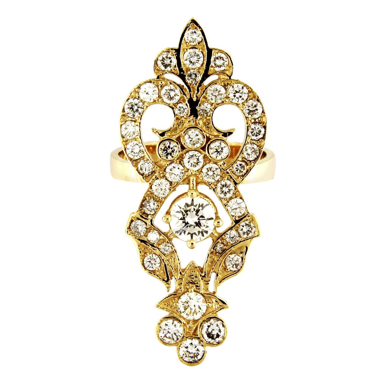 Anillo de Diamantes en Oro Amarillo