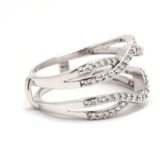 Diamond Ring Jacket, 14K White Gold, Ring Diamond Enhancer Wrap