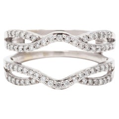 Diamond Ring Jacket, 14K White Gold, Ring Diamond Enhancer Wrap