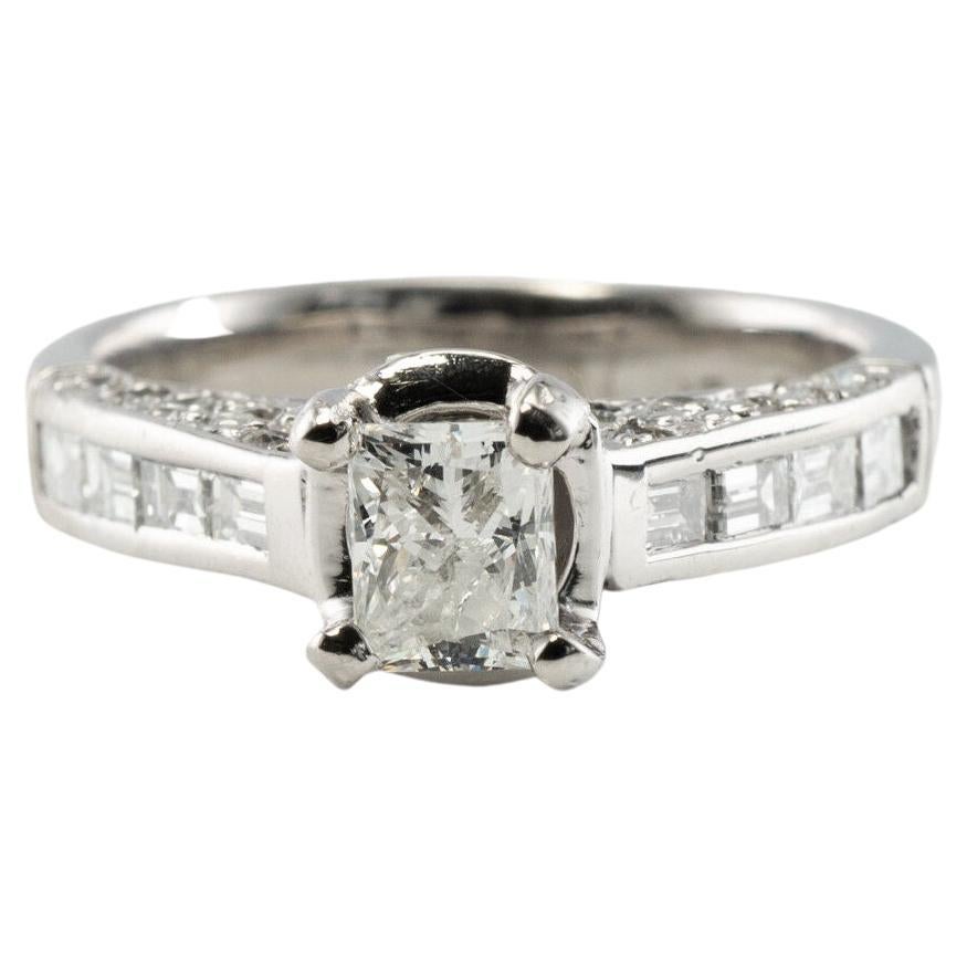 Engagement Diamond Ring Platinum Band 1.40 TDW EGL Certified