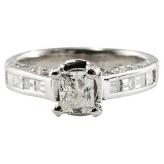 Engagement Diamond Ring Platinum Band 1.40 TDW EGL Certified