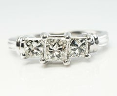 Diamond Ring Platinum Band .89 TDW Engagement ZAI