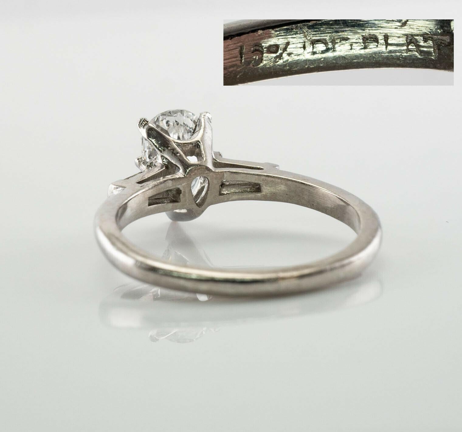Diamond Ring Platinum Pear cut .90 TDW Engagement 2