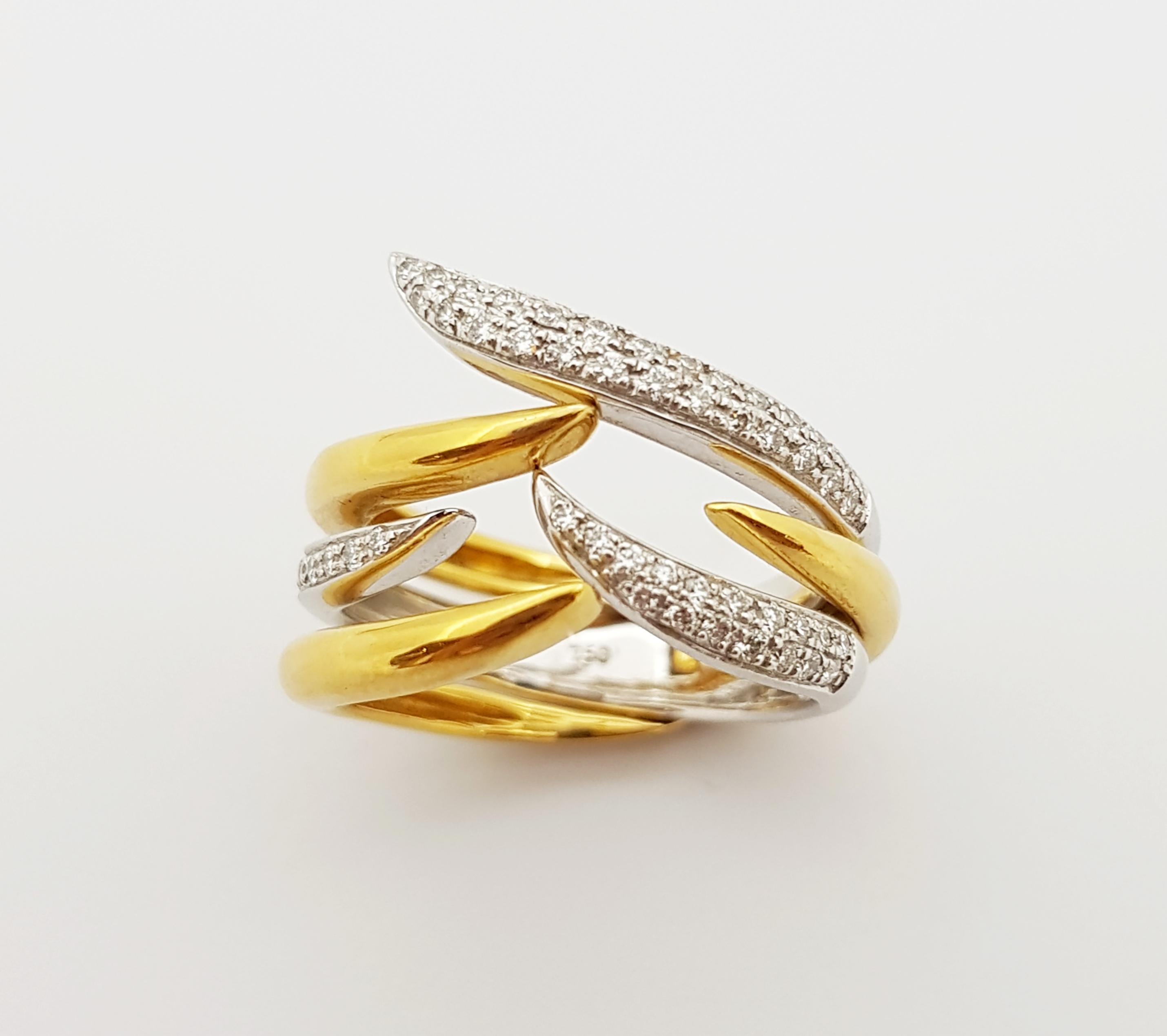 Diamond Ring Set in 18 Karat Gold Settings by Kavant & Sharart For Sale 1