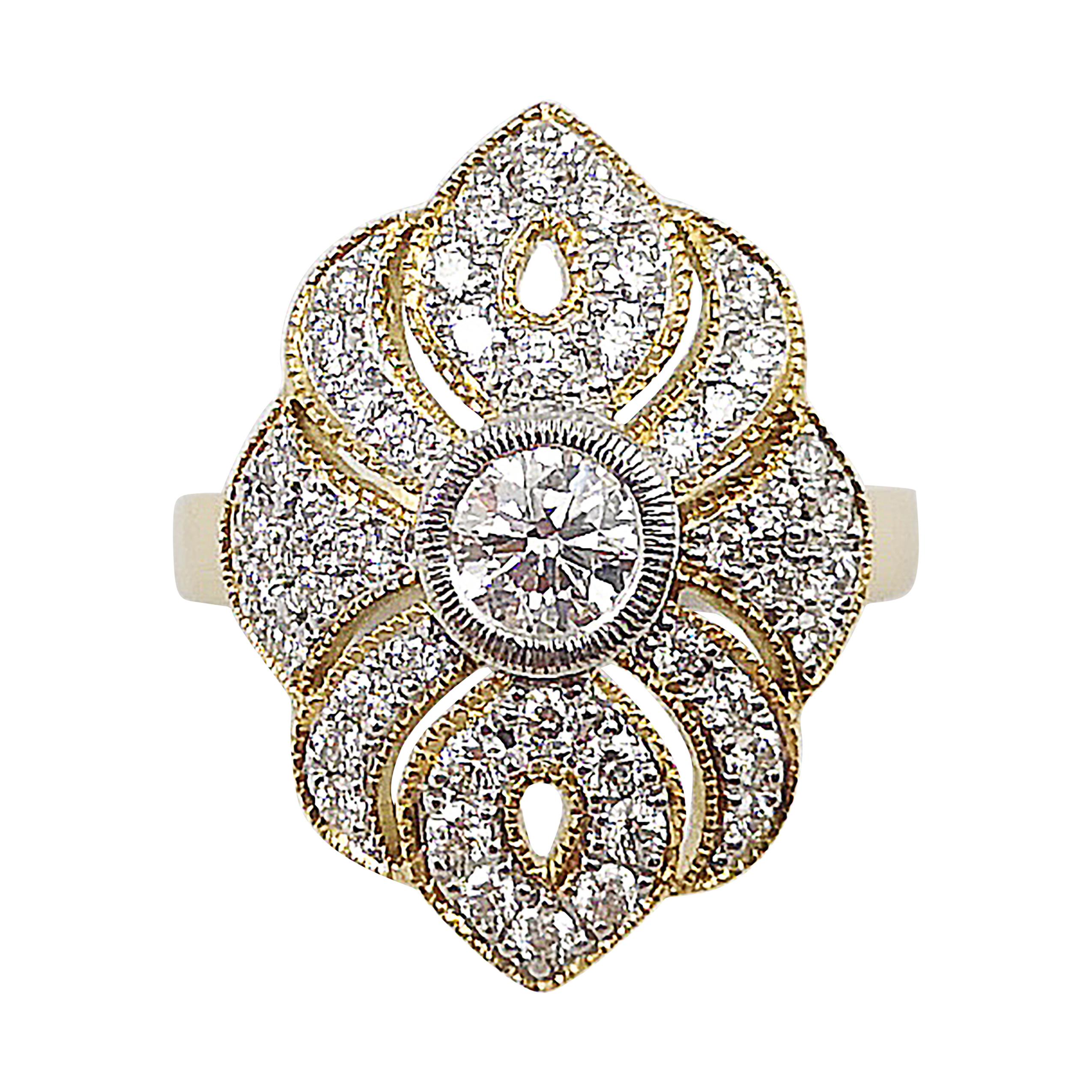 Diamond Ring Set in 18 Karat Gold Settings