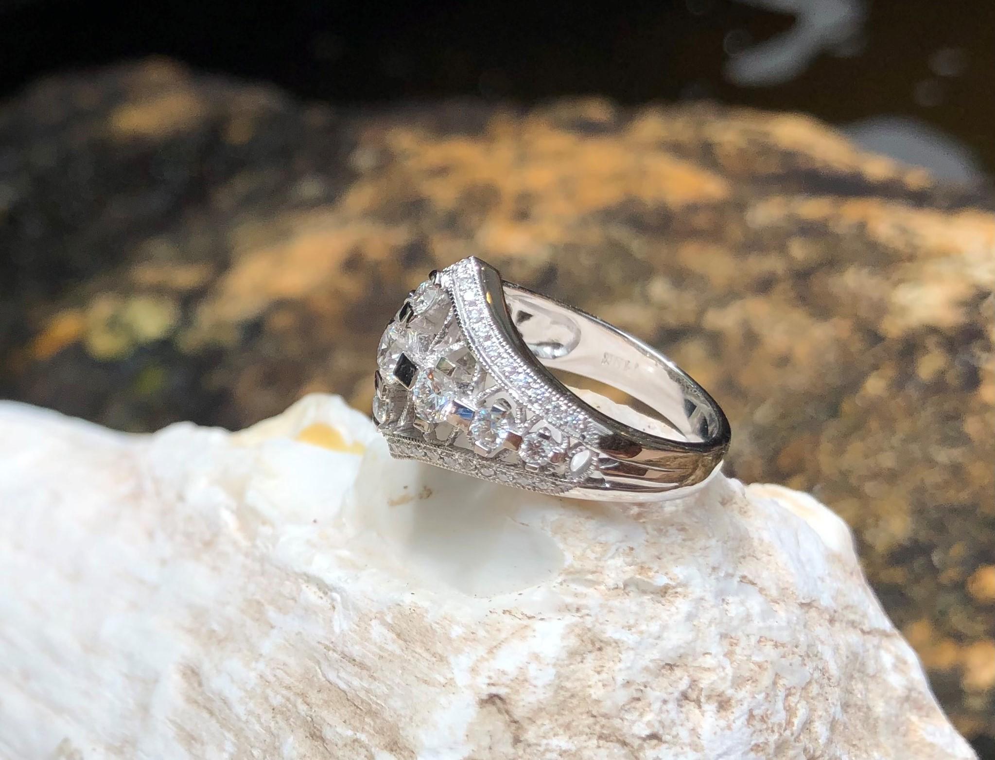 Bague en or blanc 18 carats sertie d'un diamant en vente 5
