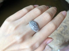 Diamond Ring Set in 18 Karat White Gold Settings