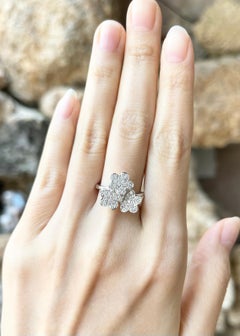 Diamond Ring set in 18 Karat White Gold Settings