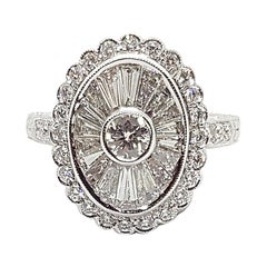 Diamond Ring set in 18 Karat White Gold Settings