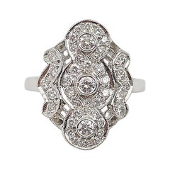 Diamantring in 18 Karat Weißgold gefasst