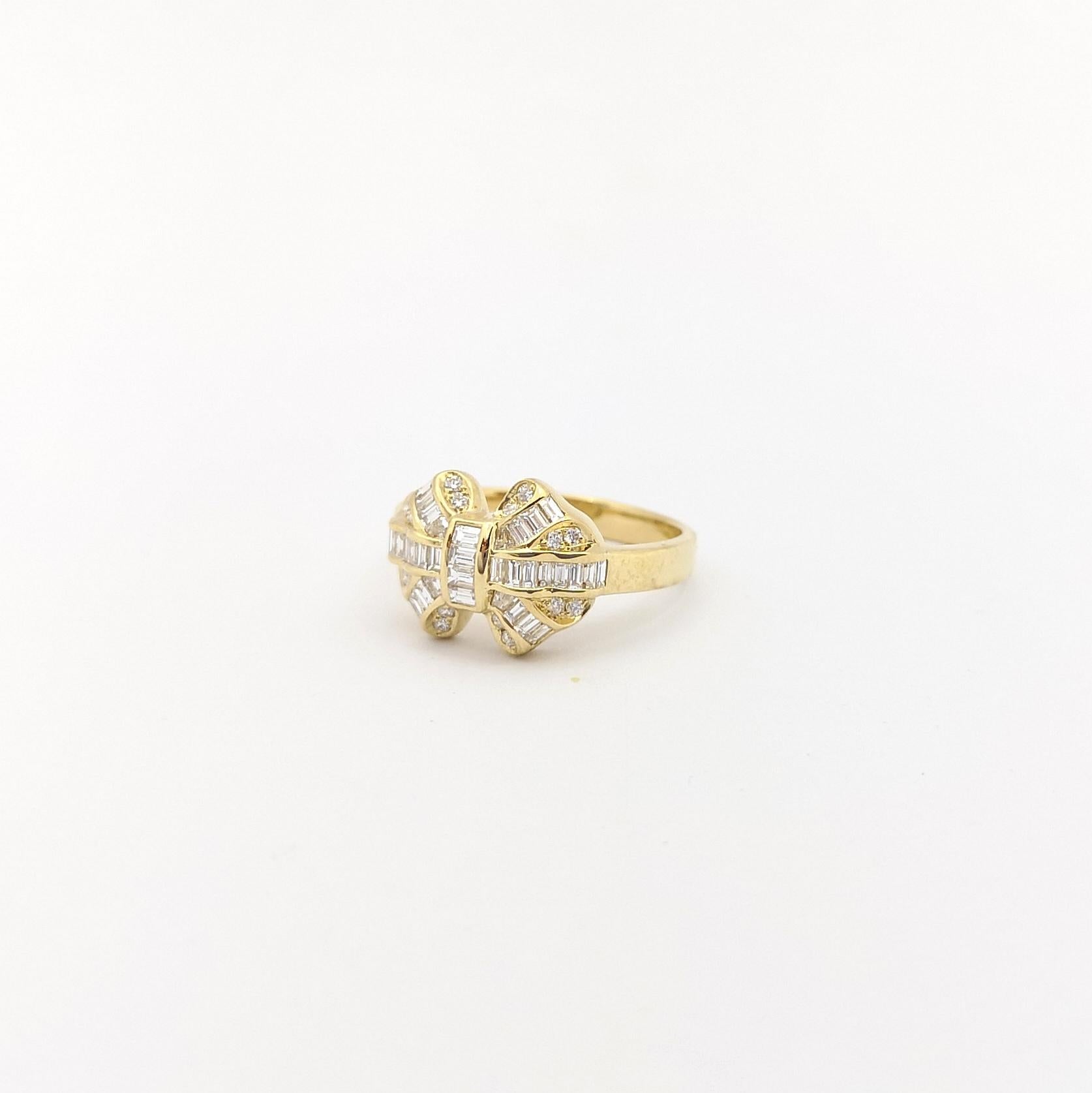 Diamantring in 18K Goldfassung im Angebot 4
