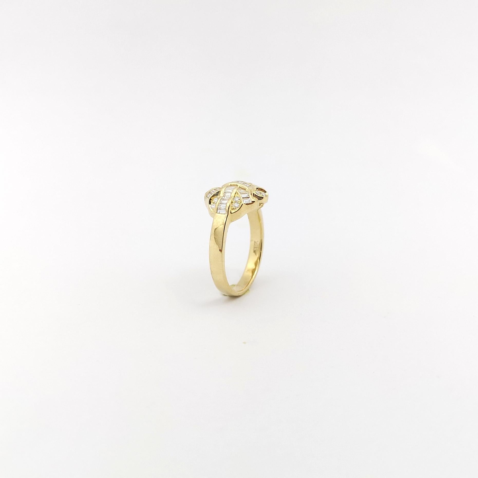 Diamantring in 18K Goldfassung im Angebot 5