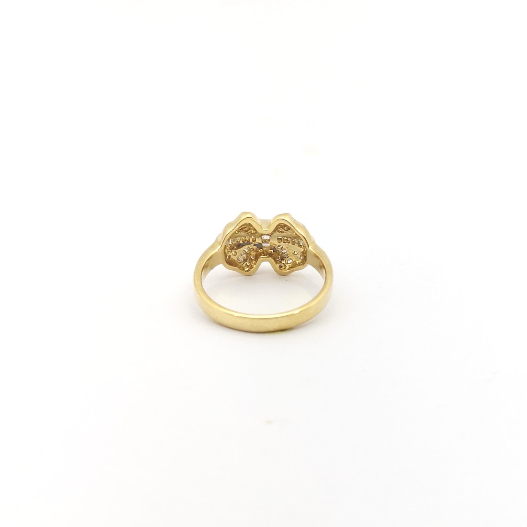 Diamantring in 18K Goldfassung im Angebot 6