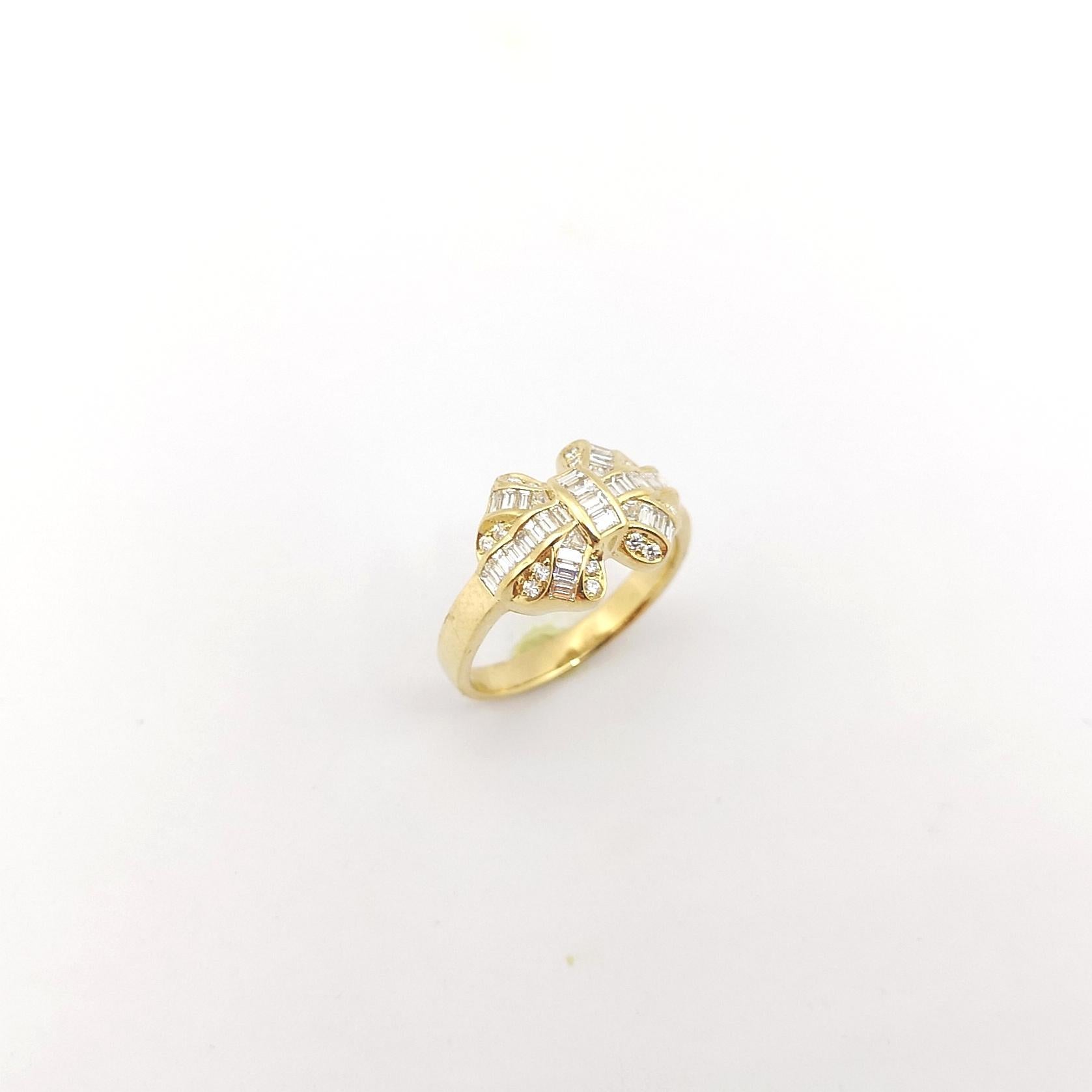 Diamantring in 18K Goldfassung im Angebot 7