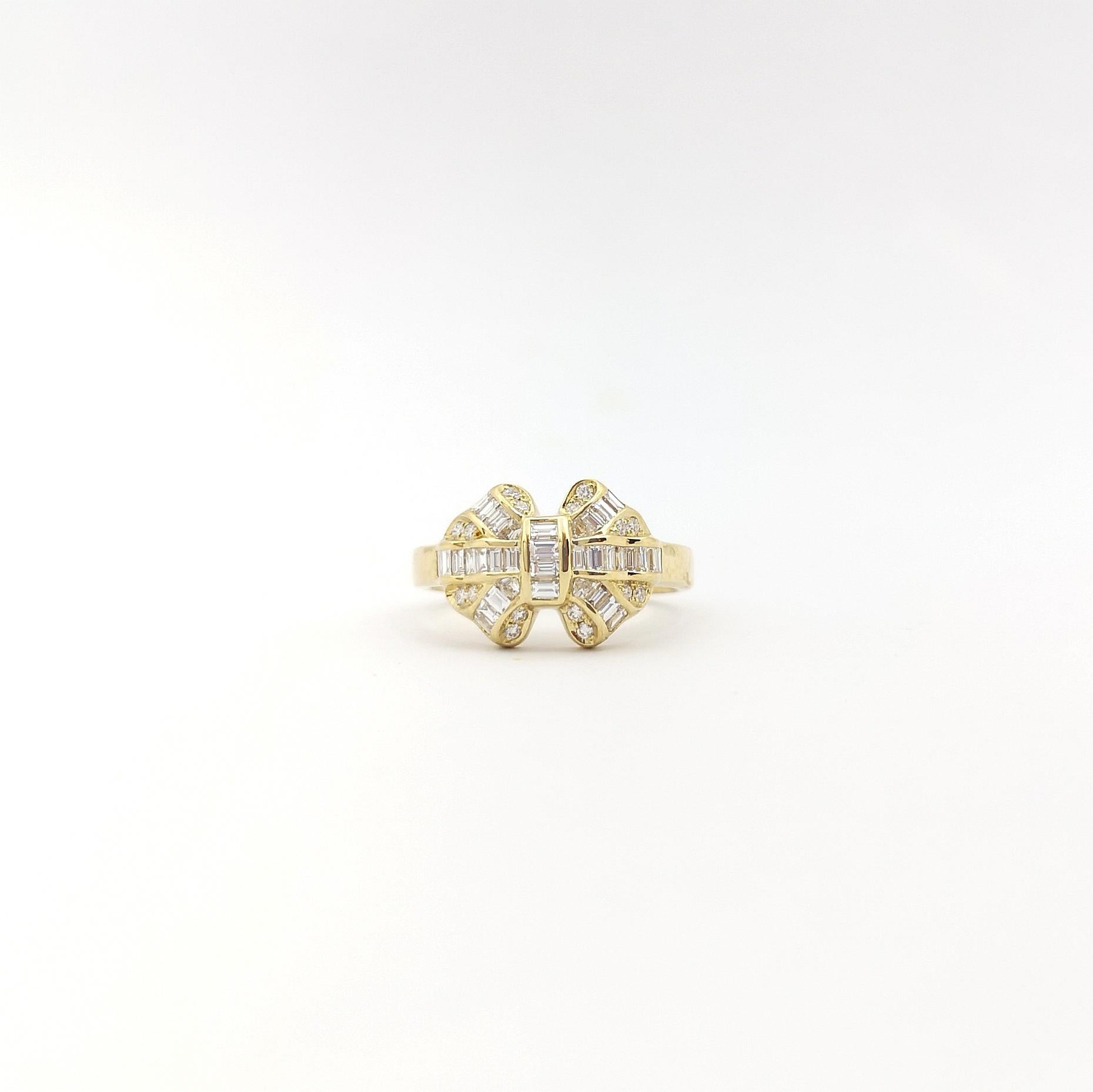 Diamantring in 18K Goldfassung im Angebot 1