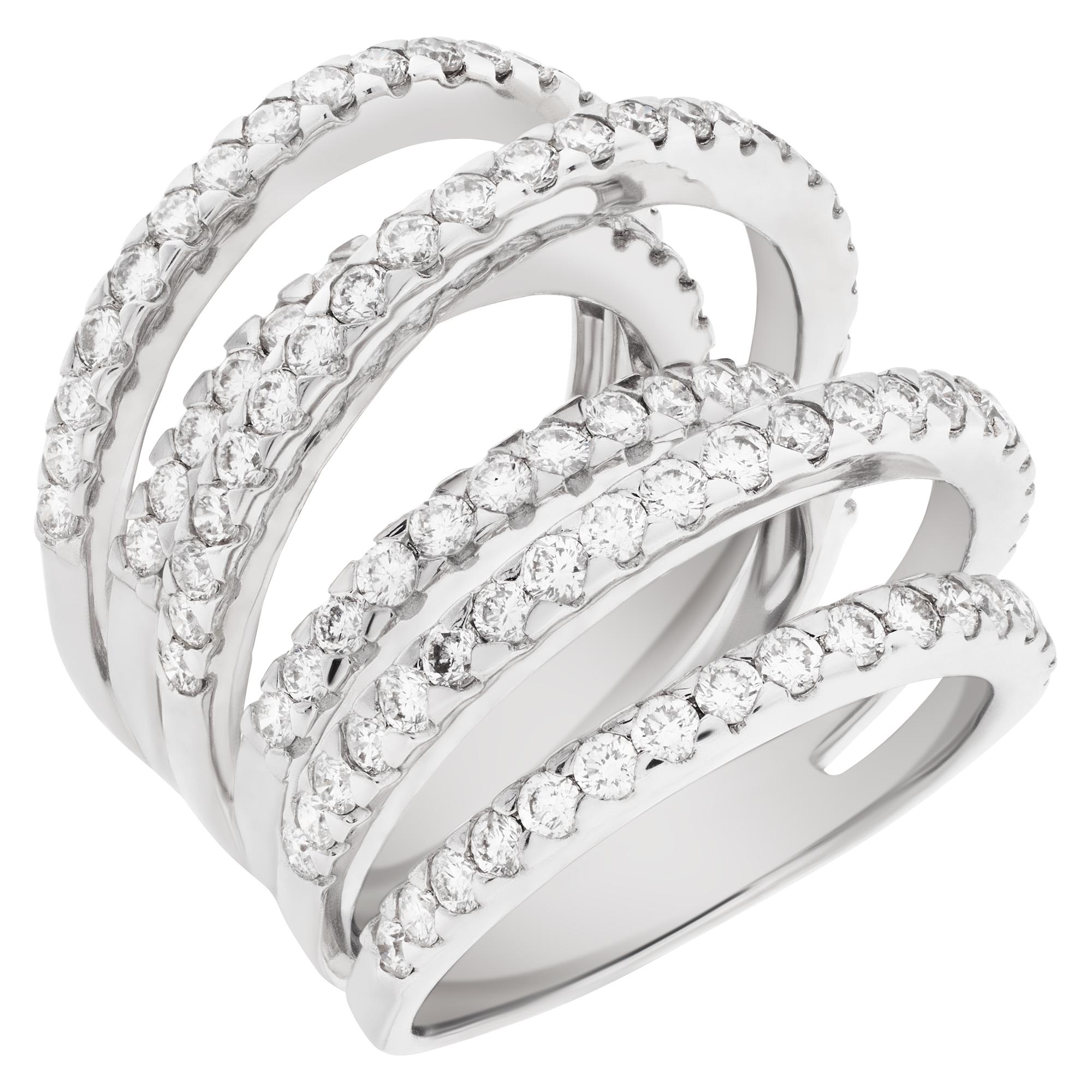 Diamond Ring Set in 18k White Gold, 