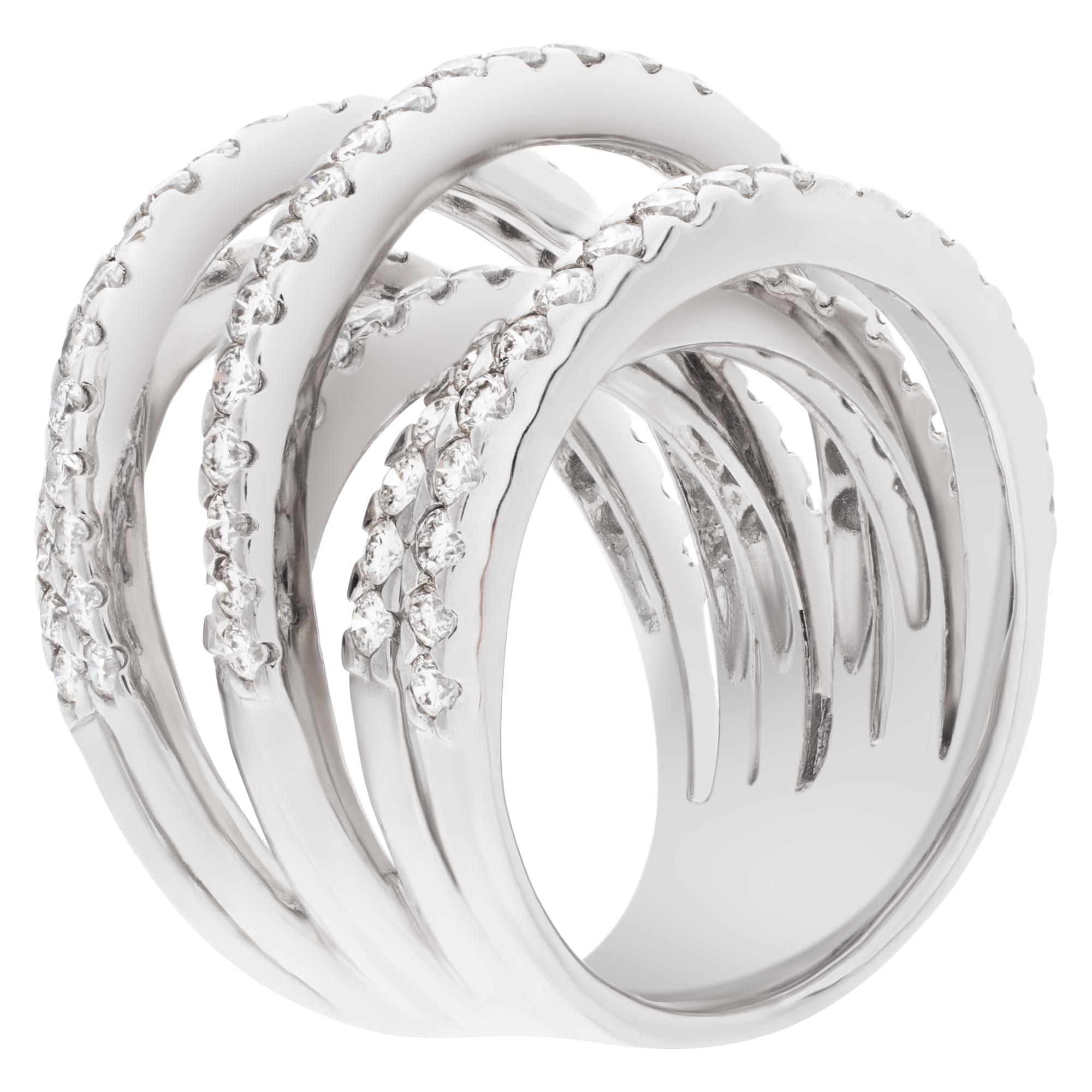 Women's Diamond Ring Set in 18k White Gold, 