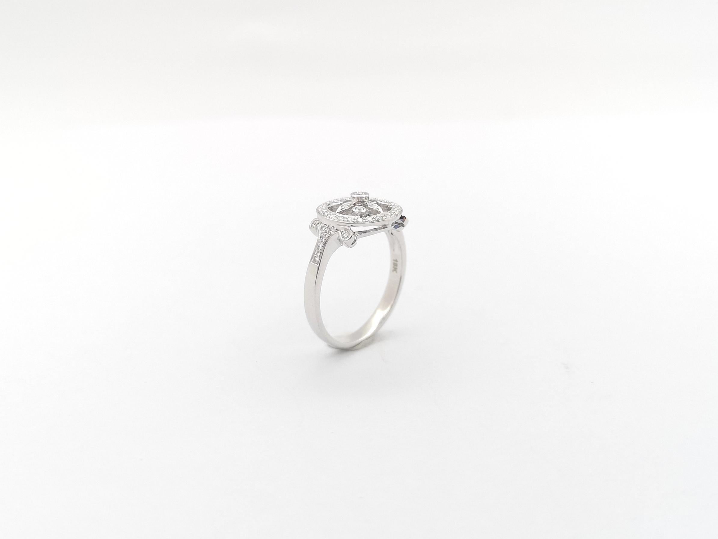 Diamond Ring set in 18K White Gold Settings For Sale 8