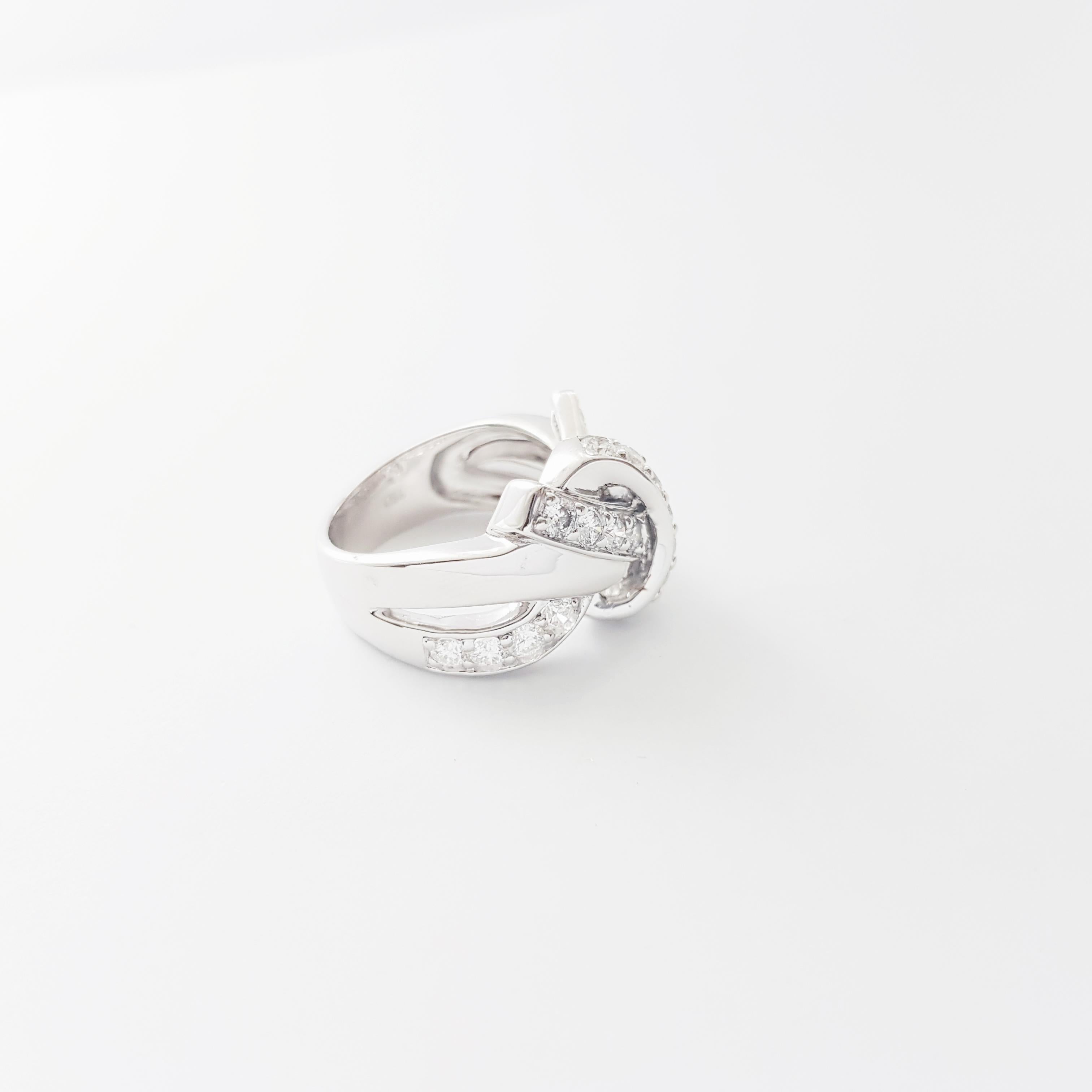 Diamantring aus 18 Karat Weißgold in Fassungen mit Diamanten im Angebot 2