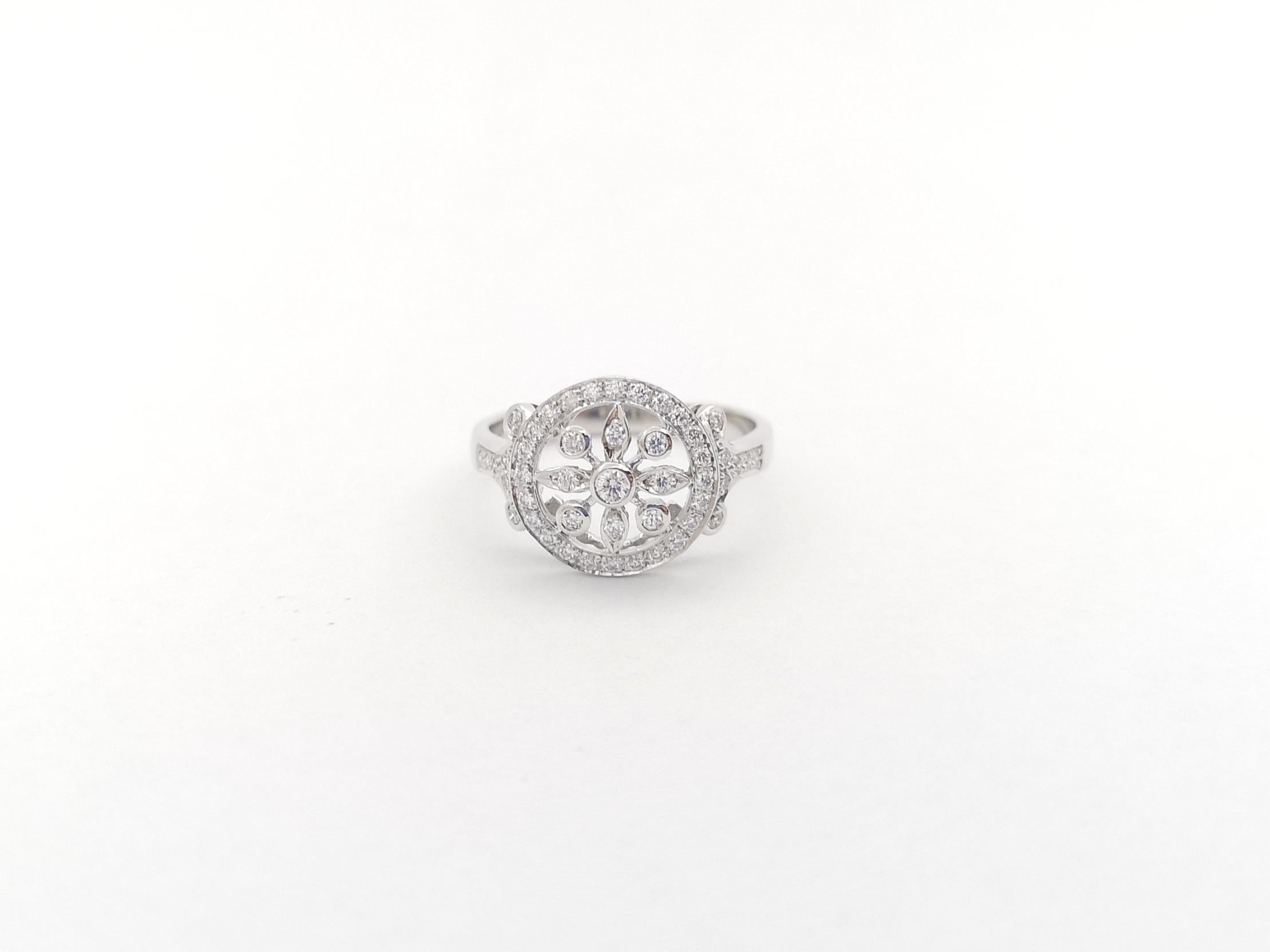 Diamond Ring set in 18K White Gold Settings For Sale 3
