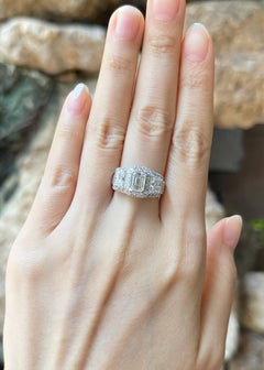 Bague en diamant serti dans une monture en platine 950
