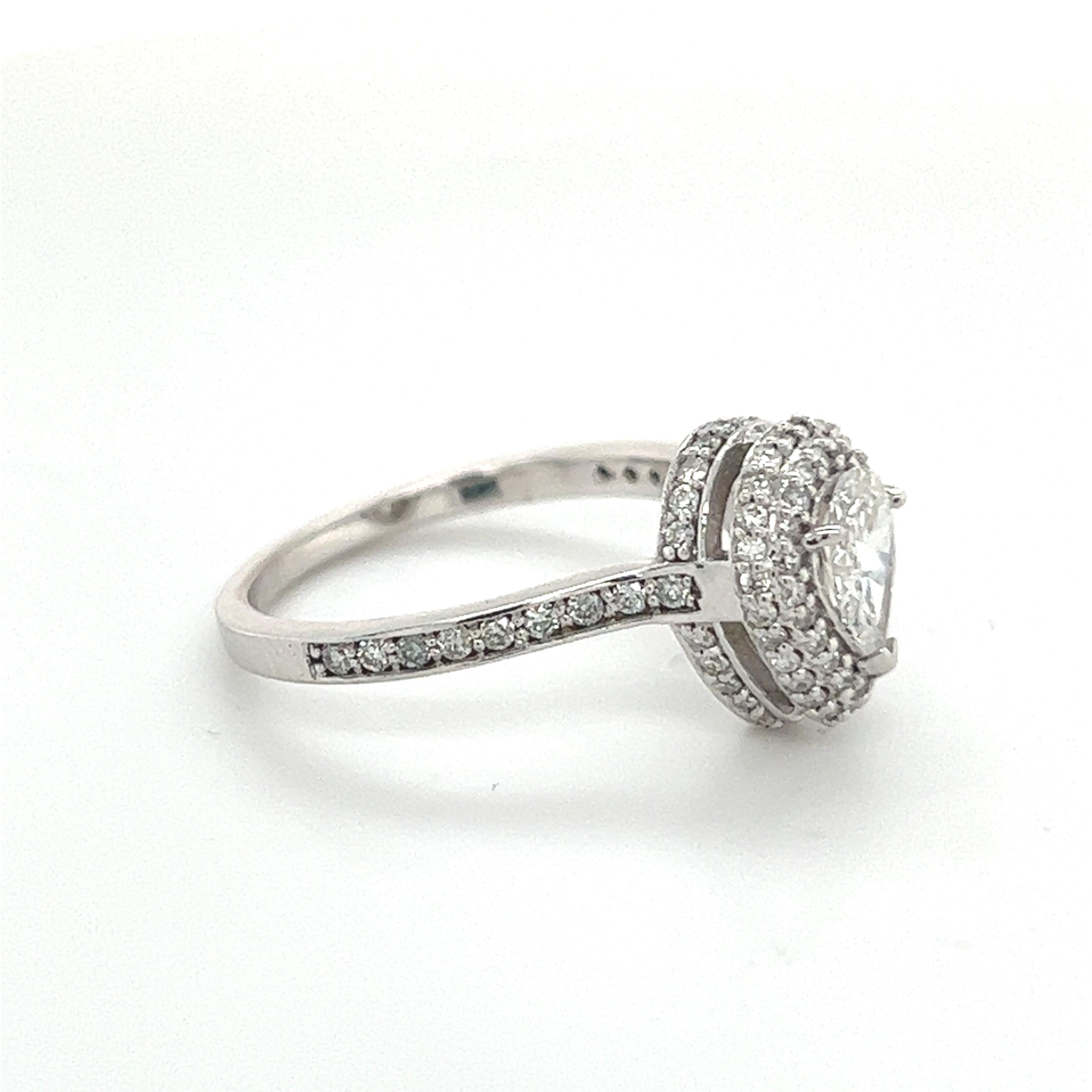 Women's Diamond Ring 14k Gold 0.91 TCW 3.19 Grams Certified For Sale