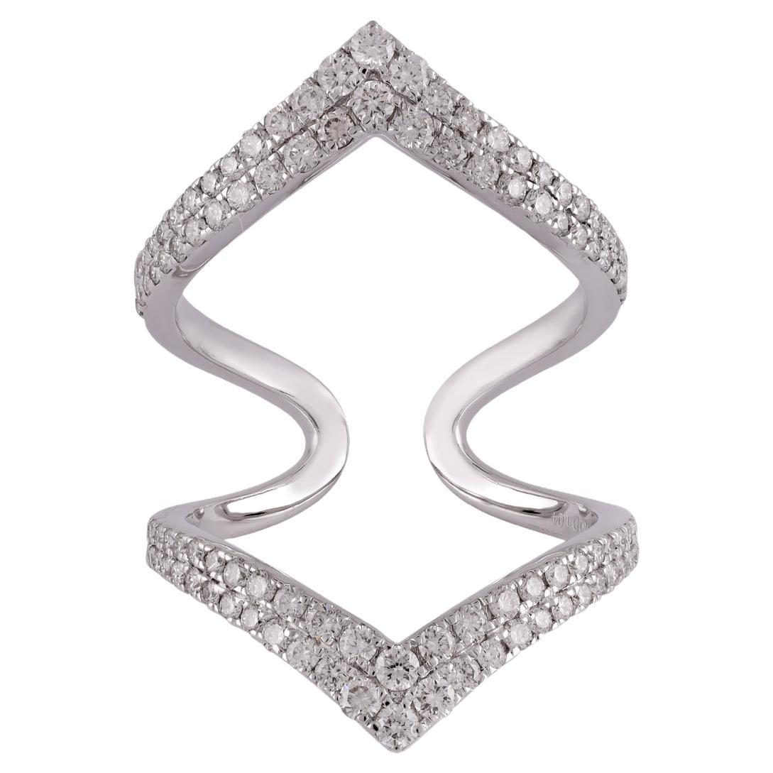 Diamond Ring Studded in 18 Karat White Gold