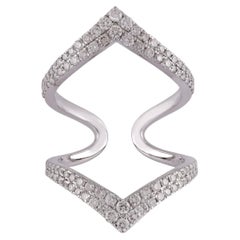 Diamond Ring Studded in 18 Karat White Gold